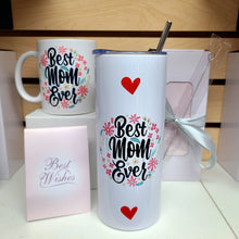 Load image into Gallery viewer, Best Mom Ever - 20oz Stainless Steel Hot & Cold Tumbler and 11oz Ceramic Mug