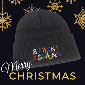 Strong Island Graffiti - Embroidered Adult Beanie in Black available in 9 color options