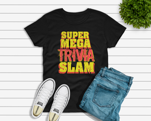 Super Mega Trivia Slam Men's Black Tee