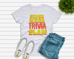 Super Mega Trivia Slam Men's White Tee
