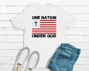 One Nation Under God Men's T-Shirt in White