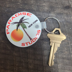 Paradise Studios White Double Sided Key Chain