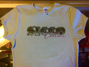 Girls S.I.C.C.CO Couture T-Shirt in Lite Blue