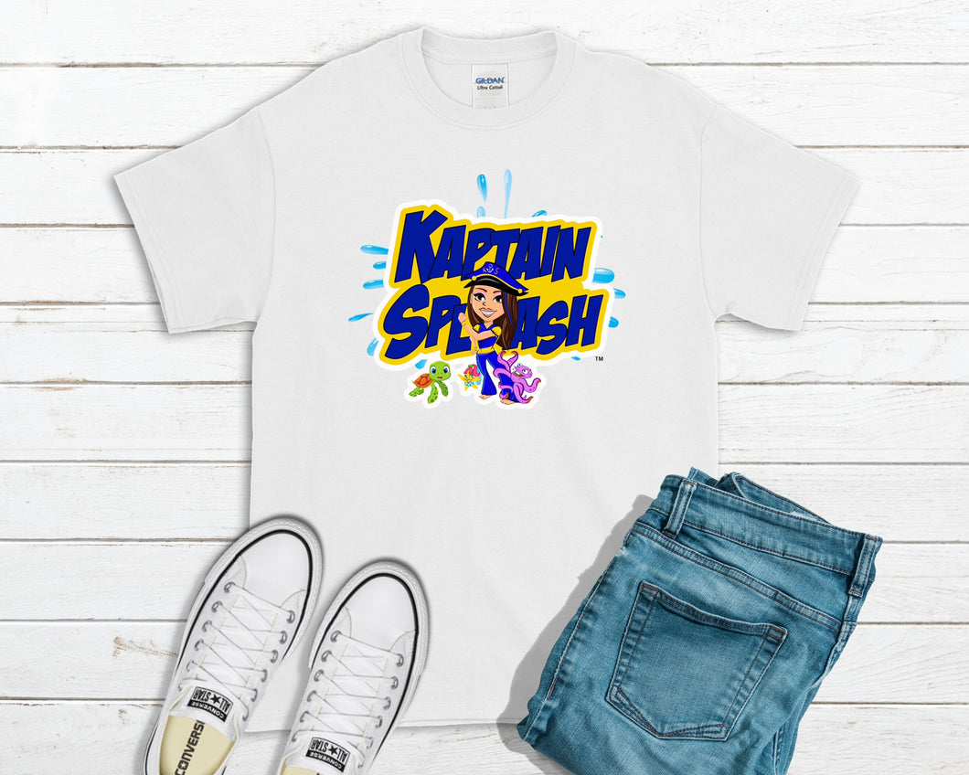 Kaptain Splash T-Shirt in White