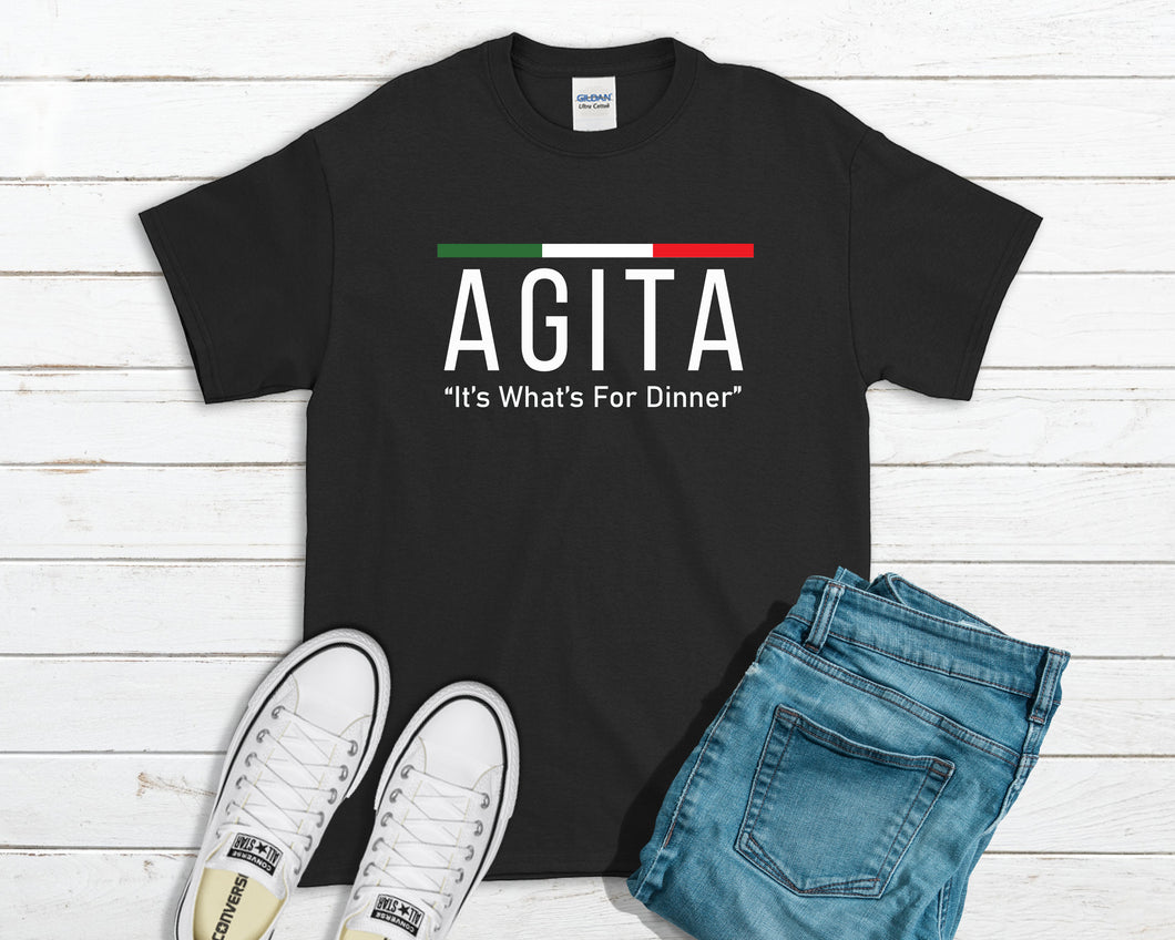 Agita - It's What's For Dinner Men's T-Shirt in Black
