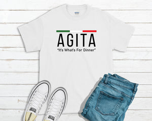 Agita - It's What's For Dinner Men's T-Shirt in White